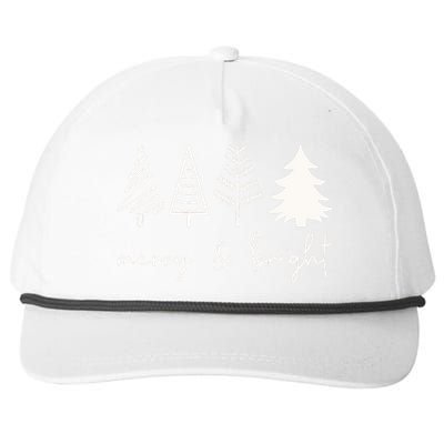 Merry And Bright Cute Christmas Tree Snapback Five-Panel Rope Hat