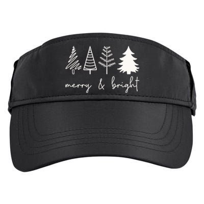 Merry And Bright Cute Christmas Tree Adult Drive Performance Visor