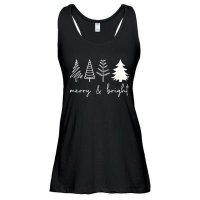 Merry And Bright Cute Christmas Tree Ladies Essential Flowy Tank