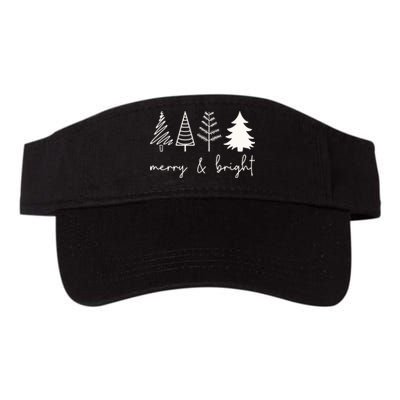 Merry And Bright Cute Christmas Tree Valucap Bio-Washed Visor