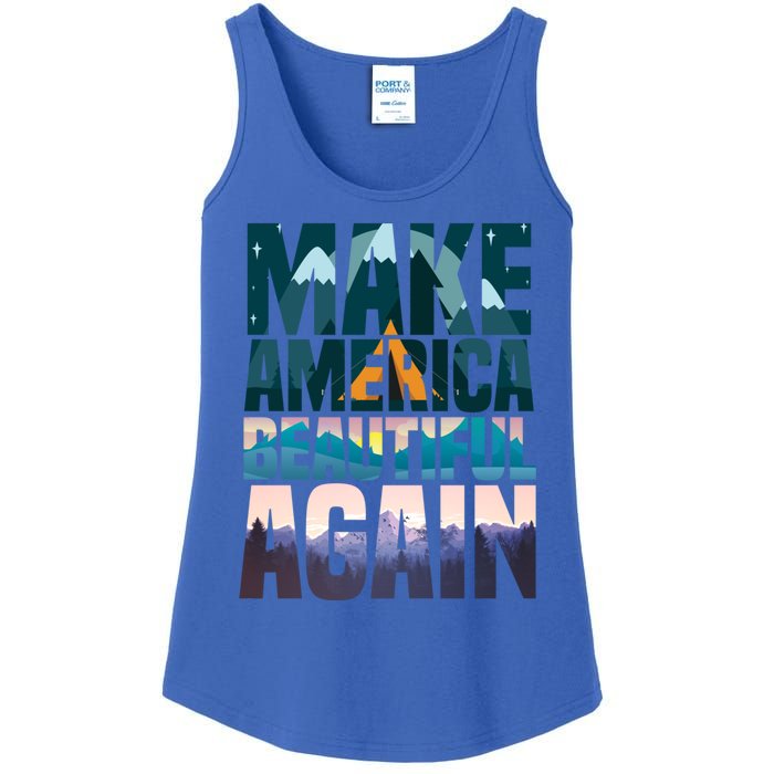 Make America Beautiful Again: Inspirational Nature Gift Ladies Essential Tank