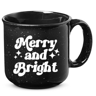 Merry And Bright Festive Christmas 15oz Campfire Ceramic Mug