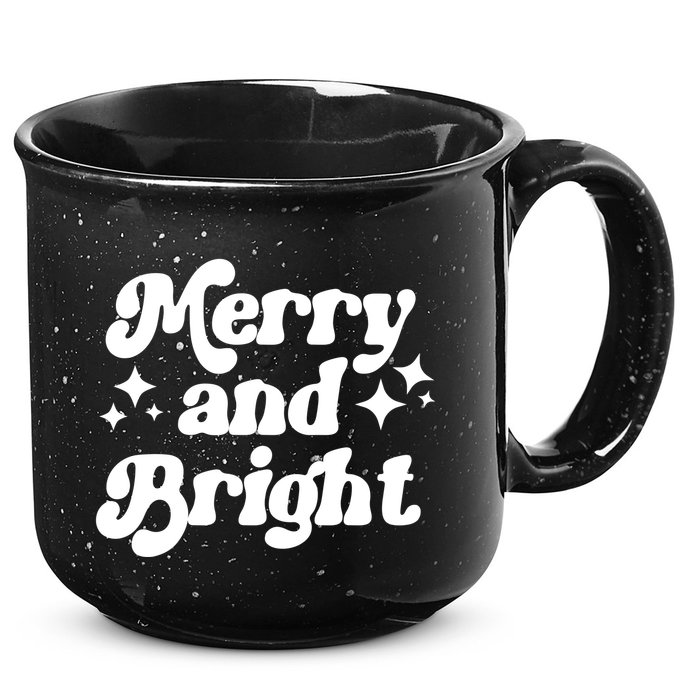 Merry And Bright Festive Christmas 15oz Campfire Ceramic Mug