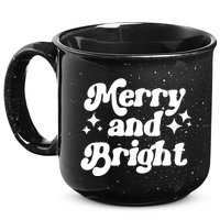 Merry And Bright Festive Christmas 15oz Campfire Ceramic Mug