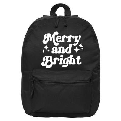 Merry And Bright Festive Christmas 16 in Basic Backpack