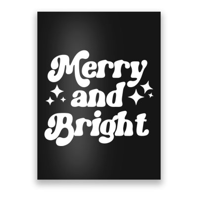 Merry And Bright Festive Christmas Poster