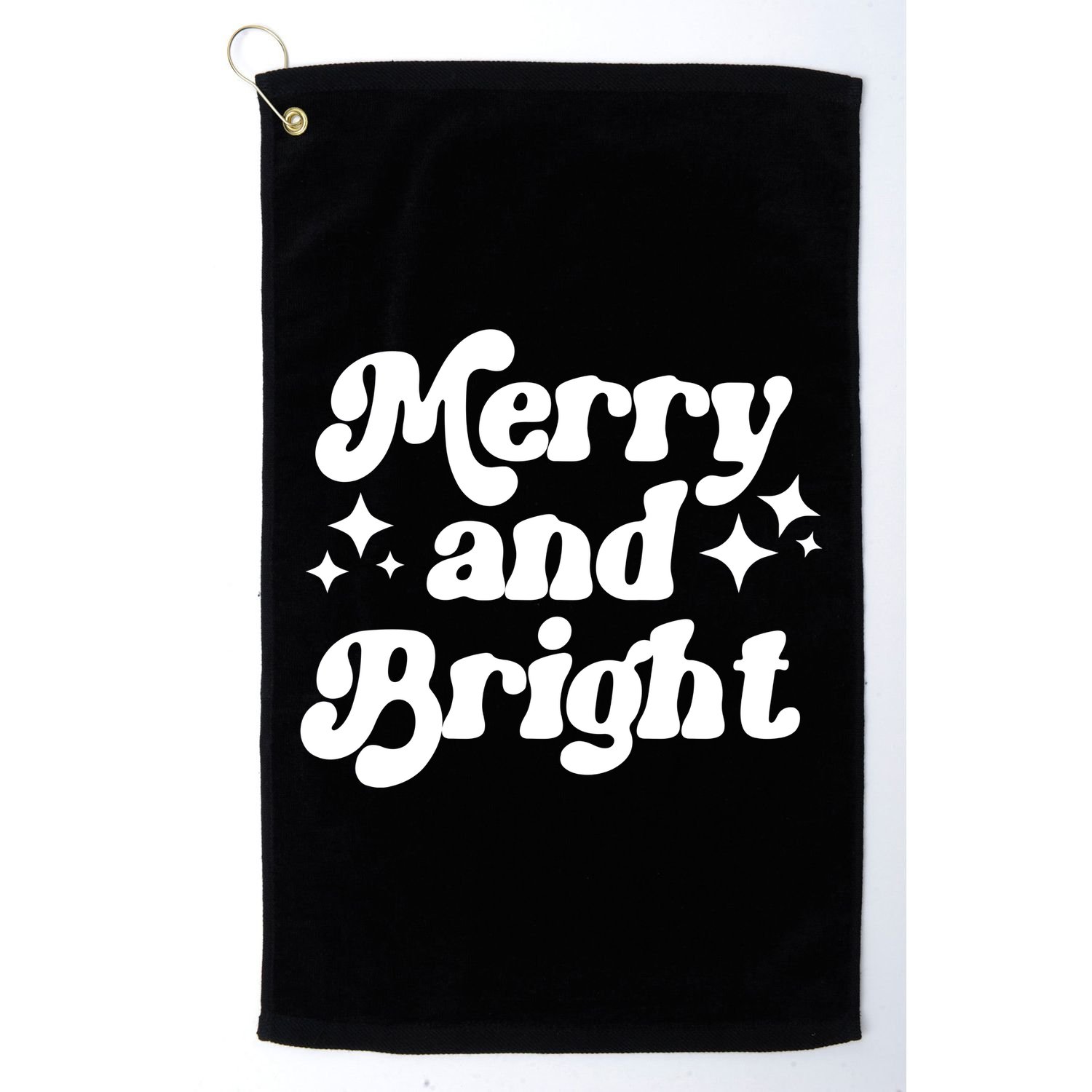 Merry And Bright Festive Christmas Golf Towel