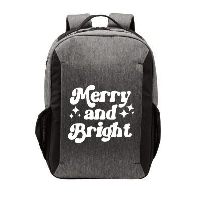 Merry And Bright Festive Christmas Vector Backpack