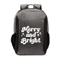 Merry And Bright Festive Christmas Vector Backpack