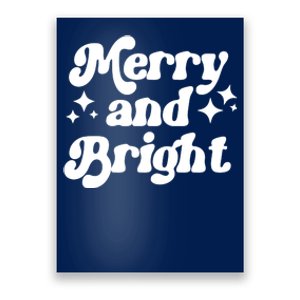 Merry And Bright Festive Christmas Poster