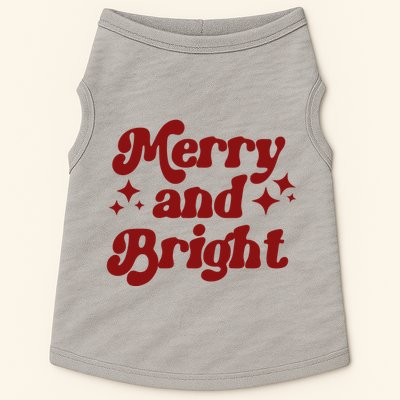 Merry And Bright Festive Christmas Doggie Tank
