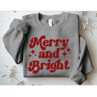 Merry And Bright Festive Christmas Sweatshirt