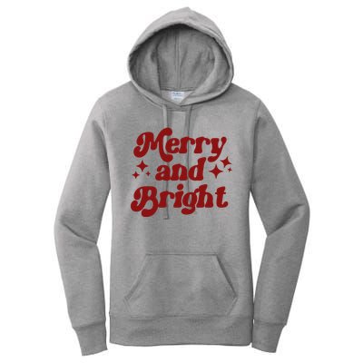Merry And Bright Festive Christmas Women's Pullover Hoodie