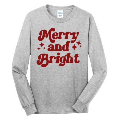 Merry And Bright Festive Christmas Tall Long Sleeve T-Shirt