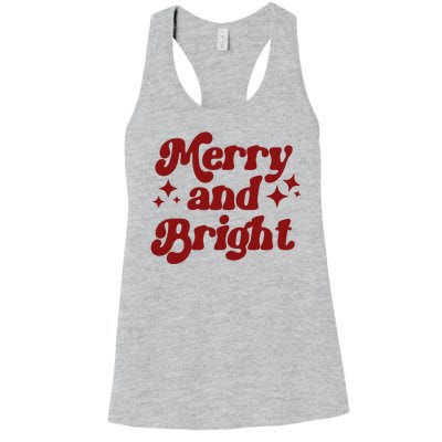 Merry And Bright Festive Christmas Women's Racerback Tank