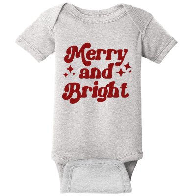 Merry And Bright Festive Christmas Baby Bodysuit