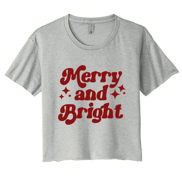 Merry And Bright Festive Christmas Crop Top