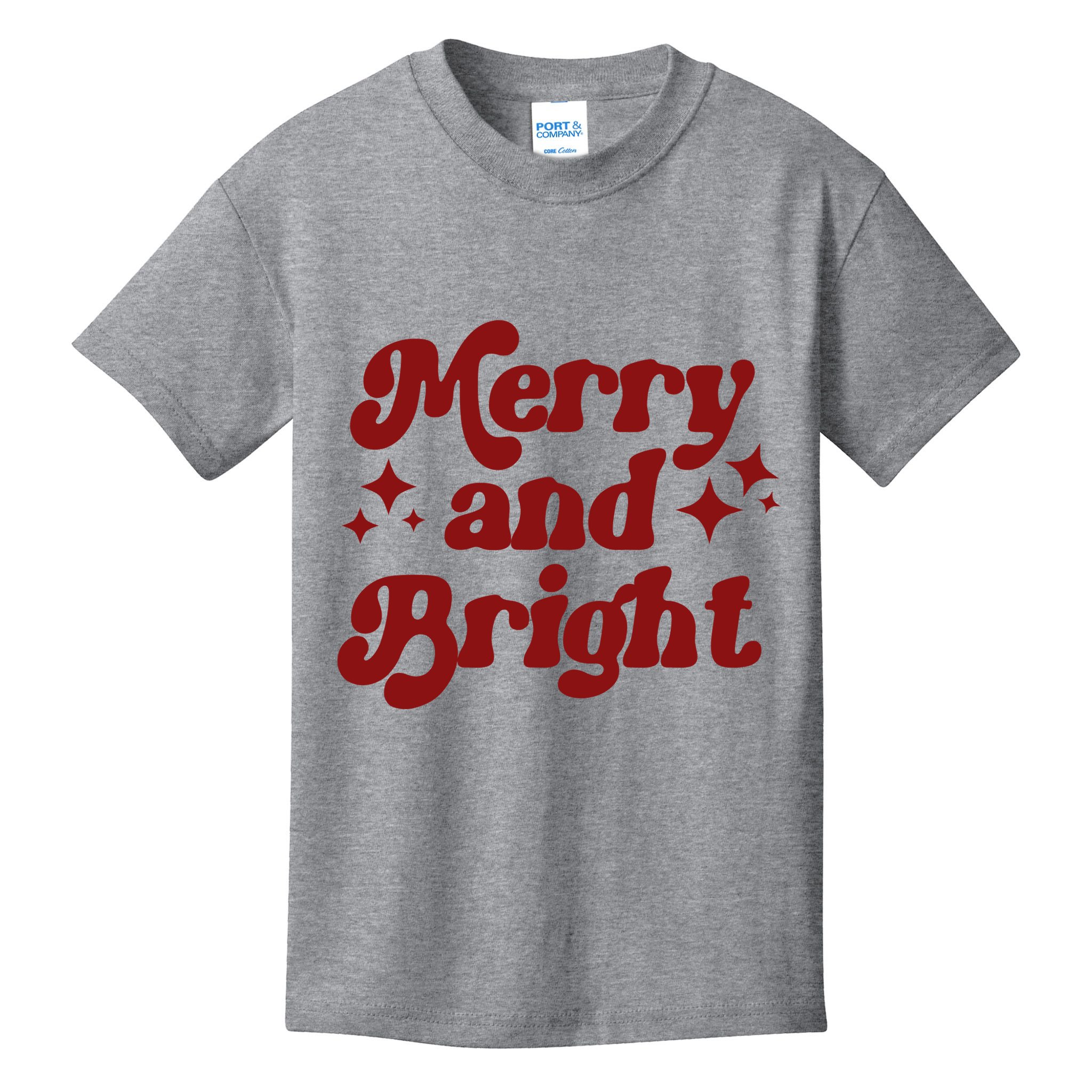 Merry And Bright Festive Christmas Kids T-Shirt