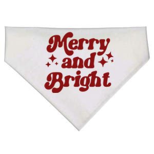 Merry And Bright Festive Christmas USA-Made Doggie Bandana