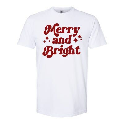 Merry And Bright Festive Christmas Softstyle® CVC T-Shirt