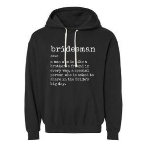 Mens Awesome Bridesman Definition Garment-Dyed Fleece Hoodie