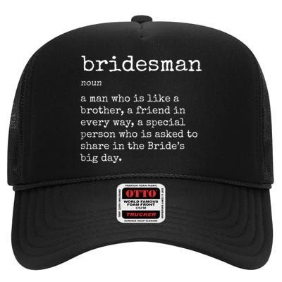 Mens Awesome Bridesman Definition High Crown Mesh Back Trucker Hat