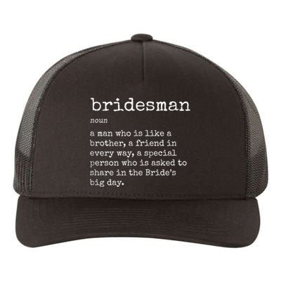 Mens Awesome Bridesman Definition Yupoong Adult 5-Panel Trucker Hat