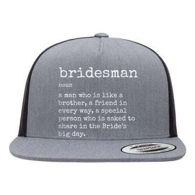 Mens Awesome Bridesman Definition Flat Bill Trucker Hat