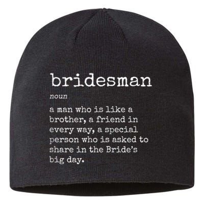 Mens Awesome Bridesman Definition Sustainable Beanie