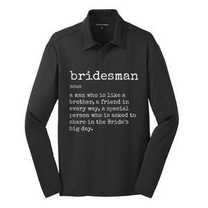 Mens Awesome Bridesman Definition Silk Touch Performance Long Sleeve Polo