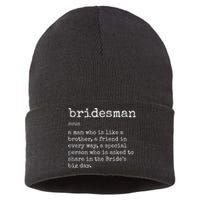 Mens Awesome Bridesman Definition Sustainable Knit Beanie