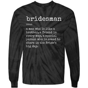 Mens Awesome Bridesman Definition Tie-Dye Long Sleeve Shirt