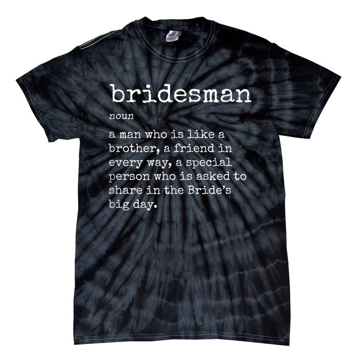 Mens Awesome Bridesman Definition Tie-Dye T-Shirt