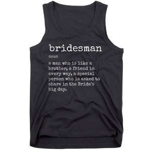 Mens Awesome Bridesman Definition Tank Top