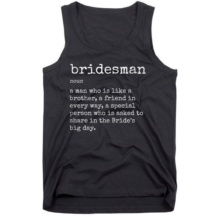 Mens Awesome Bridesman Definition Tank Top