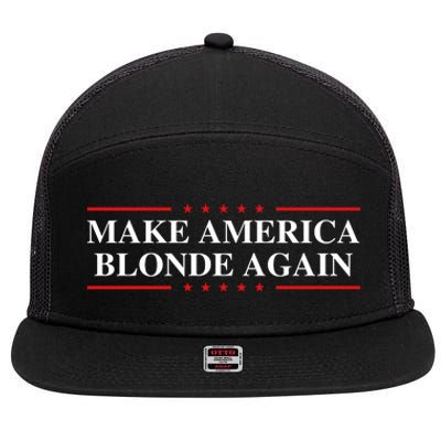 Make America Blonde Again 7 Panel Mesh Trucker Snapback Hat