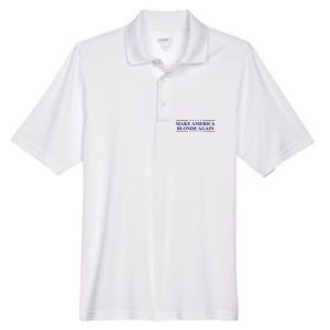 Make America Blonde Again Men's Origin Performance Piqué Polo