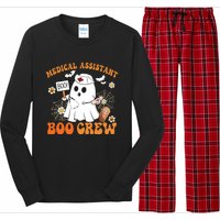 Medical Assistant Boo Crew Funny Ghost Halloween Costumes Long Sleeve Pajama Set