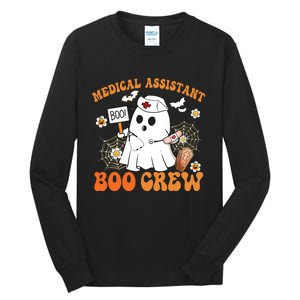 Medical Assistant Boo Crew Funny Ghost Halloween Costumes Tall Long Sleeve T-Shirt