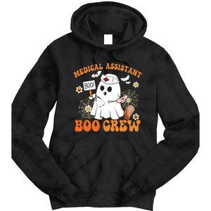 Medical Assistant Boo Crew Funny Ghost Halloween Costumes Tie Dye Hoodie