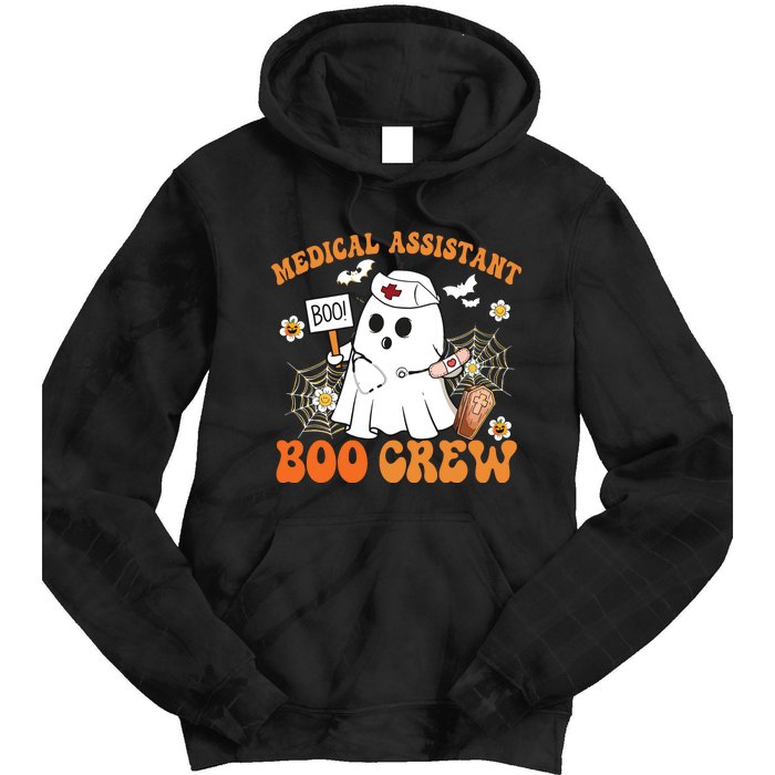 Medical Assistant Boo Crew Funny Ghost Halloween Costumes Tie Dye Hoodie