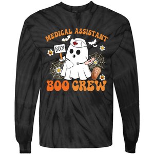 Medical Assistant Boo Crew Funny Ghost Halloween Costumes Tie-Dye Long Sleeve Shirt