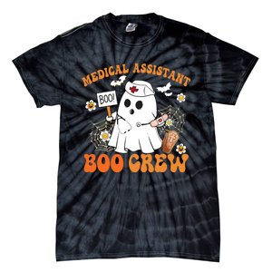 Medical Assistant Boo Crew Funny Ghost Halloween Costumes Tie-Dye T-Shirt