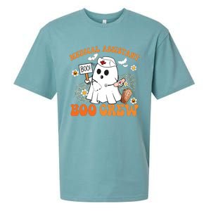 Medical Assistant Boo Crew Funny Ghost Halloween Costumes Sueded Cloud Jersey T-Shirt