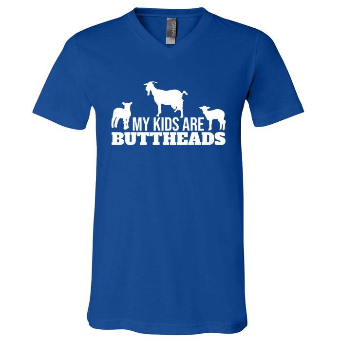 My Are Buttheads Goat Gift V-Neck T-Shirt