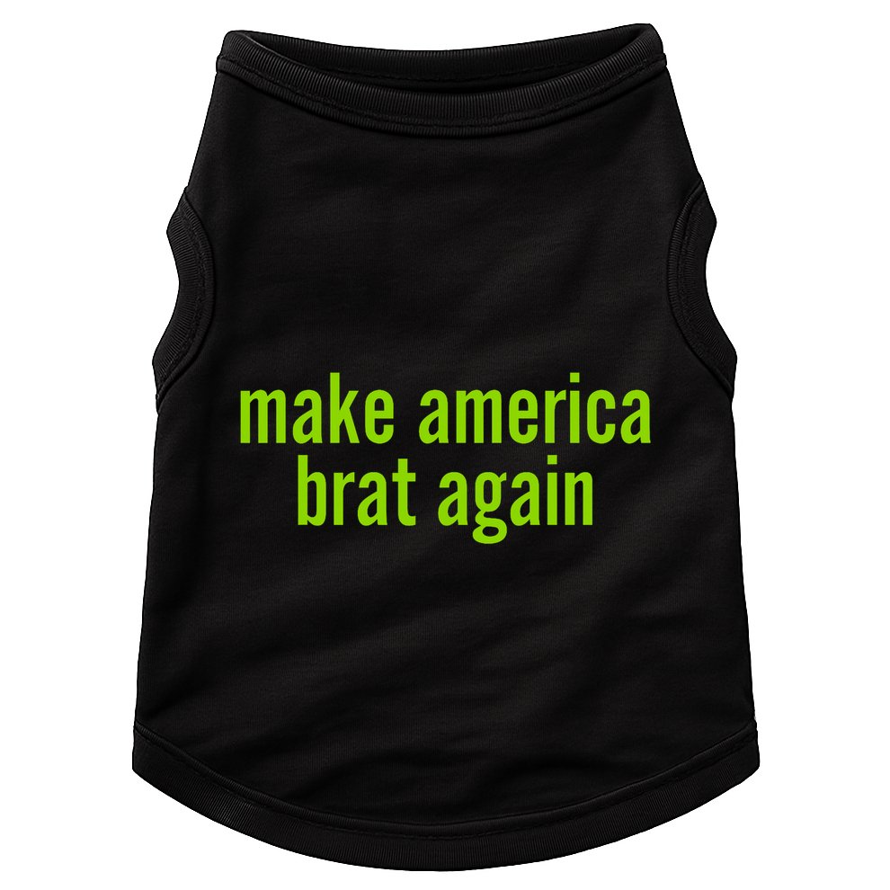 Make America Brat Again Kamala 2024 Trump Parody Doggie Tank