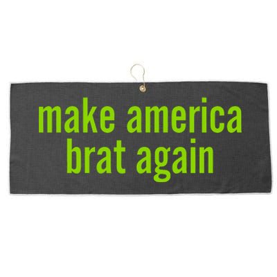 Make America Brat Again Kamala 2024 Trump Parody Large Microfiber Waffle Golf Towel