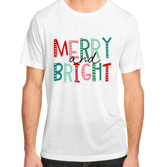 Merry And Bright Christmas Adult ChromaSoft Performance T-Shirt