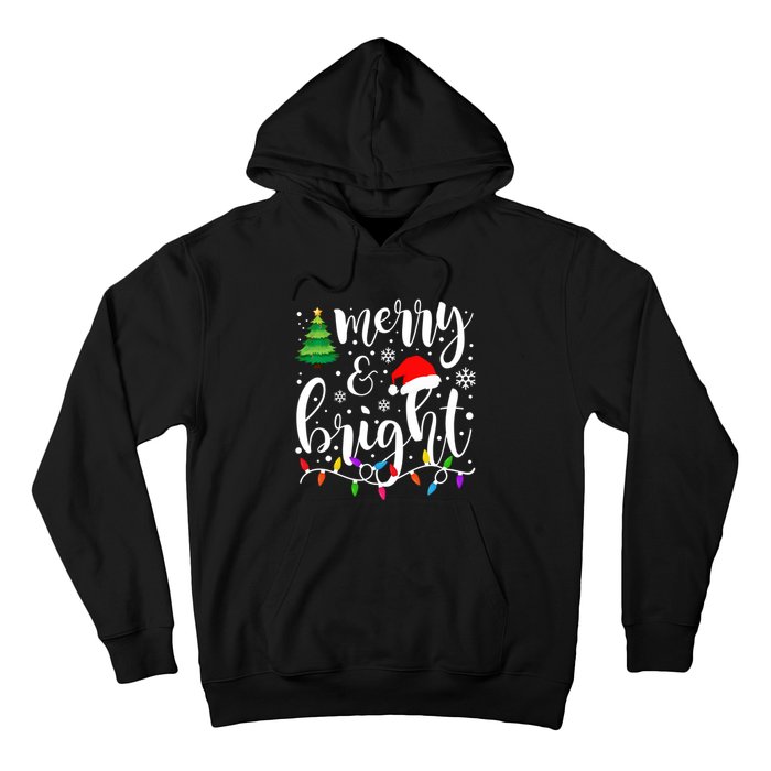 Merry And Bright Christmas Lights Funny Family Christmas Hoodie