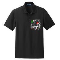 Merry And Bright Christmas Lights Funny Family Christmas Dry Zone Grid Polo